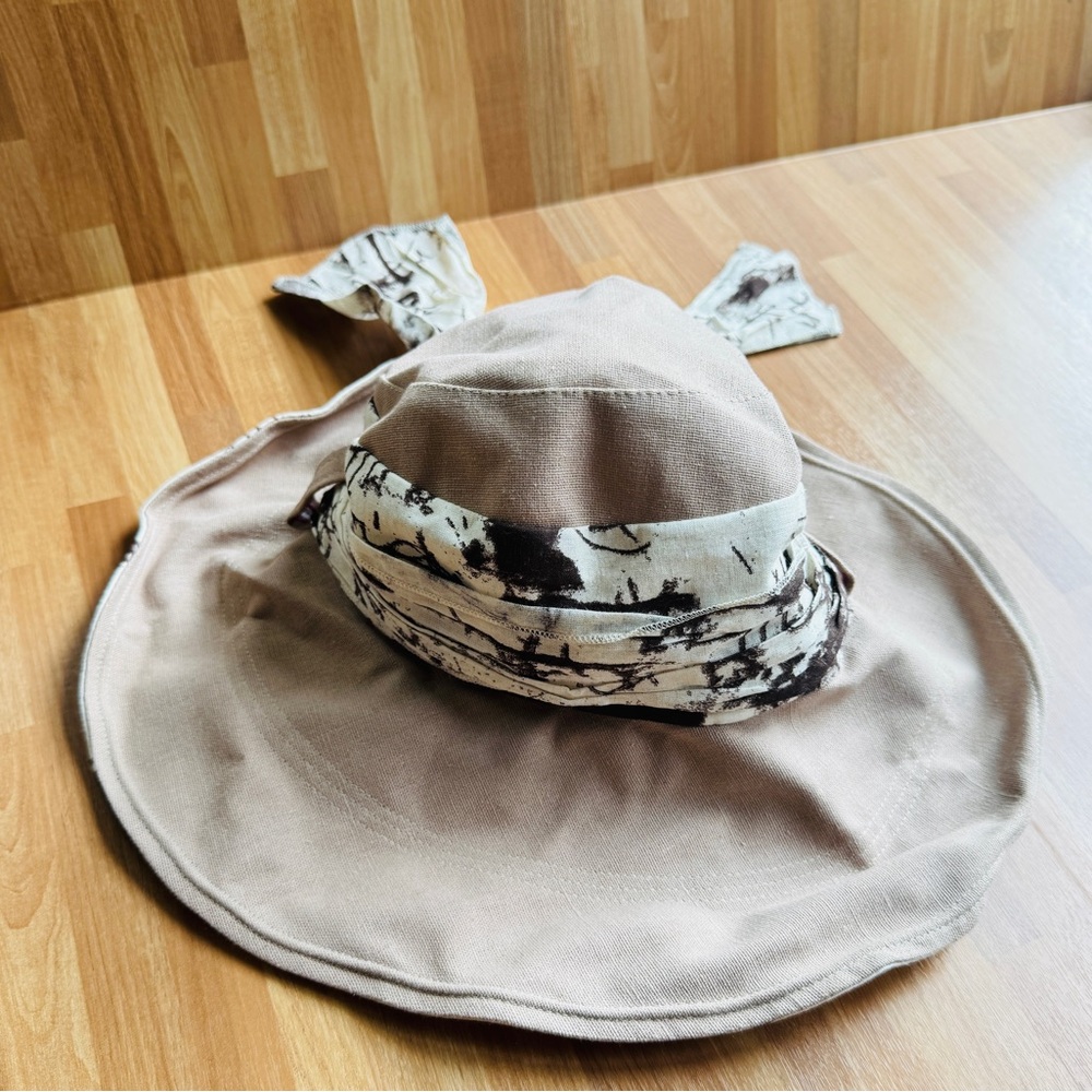 Linen cloth, adjustable, sun, hat, beige